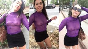 haut violet transparent en ville (exhib)