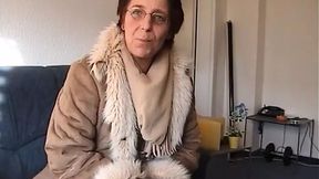 Germin' granny gets down 'n' dirty &mdash;  sucking dick&#x1F346; 'n' getting pounded in POV