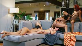 ”Stepmommies gfs lick her ebony stepdaughter”