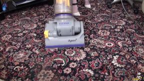 Trisha doing her housework in her white lingerie