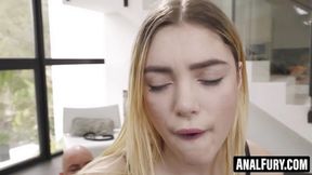 Spanish blonde Paola enjoys intense and rough anal&#x1F44C; play