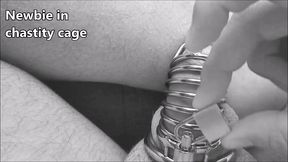 cuckold in chastity cage front femdom