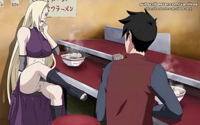 Naruto: Kunoichi Trainer - Slutty Blonde Teen Ino Yamanaka Has Risky Sex in a Restaurant. Her Little Pussy Gets Creampied