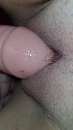 My hot sloppy pussy gets fucked by the dildo   Clip 2