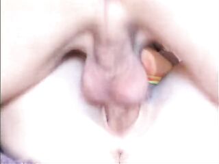 Concupiscent Boyz Bang and Facialize Blond Gal with Great Titties in Her Room