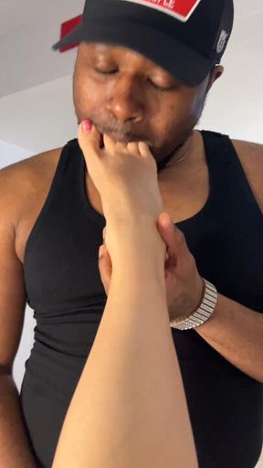 BBC worshiping my sexy feet