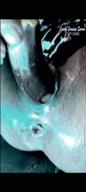 Slut Insert eggplant Masturbates Her Asshole while  Completely Disappears - Insertion In Extreme