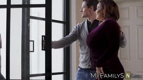 Busty MILF Natasha Nice cuckolds her husband while riding another dick