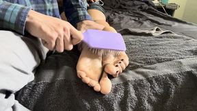 TICKLING OILY FEET