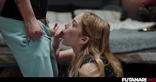 Amirah Adara’s huge futanari cock destroys Bella Spark in cum-covered blowjob blowout