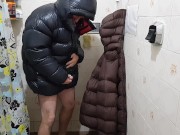 Pissing my Puffy Jacket Nylon