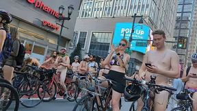 first of 7 clips of a video of the Philly Naked Bike ride