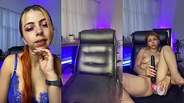 Masturbating on an office chair like a fucking secretary outside your office