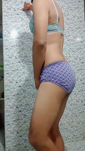 My all stepcusin bra panty my cream out her oanty