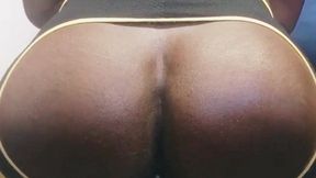 oiled xxl black muscle butt dildo bounce & bate