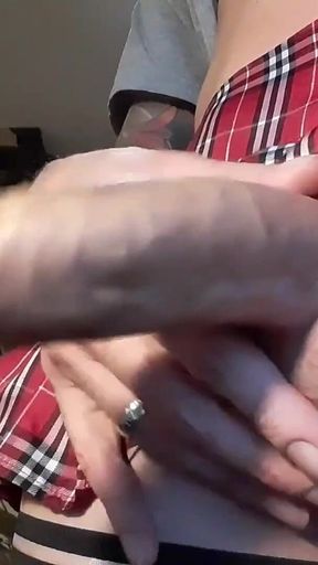 Monster Tranny Cock Cumming POV