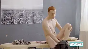 Horny Masseur Lucas Gets His Client Michaels Creampie!