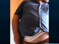 turkish grandpa shows his beautiful cock and balls