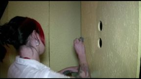 Tattoo Girl Josie Sucks Off A Strangers Cock Through A Hole While Smoking! mp4