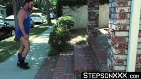 New mailman sealed his huge and lean package inside Michael Bostons ass