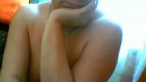 Chubby amateur boring hooker exposed her big tits on webcam