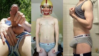 HS Football Player with Big Penis baited