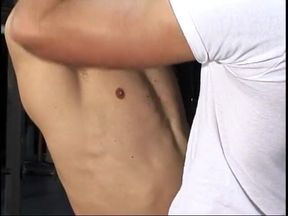 Firm young dude bends over for anal reaming from tight dude with six-pack