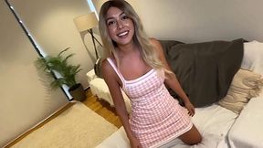 Blonde Stepsister Loses a Game and Gets Playful in POV Scene