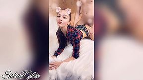 Sex scenes compilation of sexy teenage SOLAZOLA in different poses and outfits