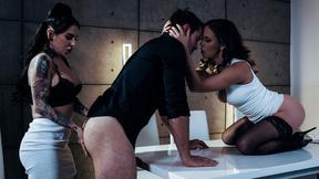 ”PURE TABOO Dominant CEO & manager sharing a new guy - Cherie DeVille, Joanna Angel”