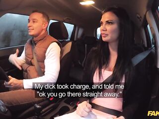 Jasmine Jae gets a DOUBLE CREAMPIE during a Hawt Car Three-some - Fake Driving School