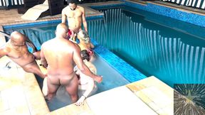 Sultry Swinger Orgy Get Wet and Wild in a Steamy Hot Tub