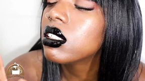 Big Ebony Lips Lipstick &amp; Lip Gloss Compilation ChyLatteXXX