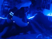 Raver Femboy Fucks Ass with Glowsticks