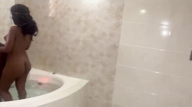 After party with Tiff and Thea in the jacuzzi using our giant dildos