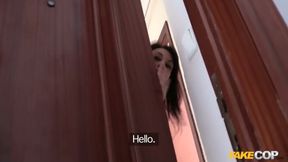 Fake Cop - Big Tit Spanish Brunette Rides Cops Cock