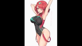 Pyra and Mythra Hentai JOI - Xenoblade 2 Fap to the Beat Challenge