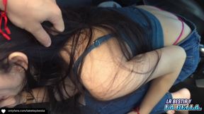 Outdoor Sex in the Car a Rich Anal Creampie!