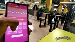 My boyfriend dominates my pussy and ass with a vibe at the mall