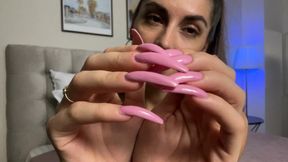 ASMR natural long nails