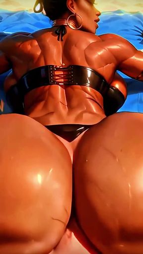 Thick Dark Skin Booty Interracial Action with Moans (100% AI Generated 4K)   Clip 2