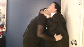 Intense Passionate Nun Deep Wet Kissing Titty Licking Makeout Session