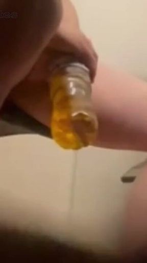 Punished Boy Sent Under the Desk and Pissed on by Stepdad
