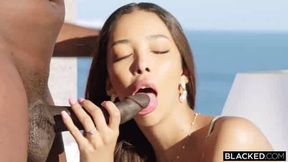 Blacked.Com featuring Lia Lin's brunette movie