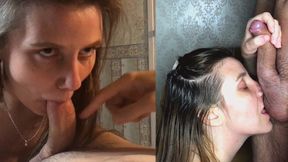 Deep throat and face fucking with an obedient long-haired milf - Compilation Part 1 - Lovessie