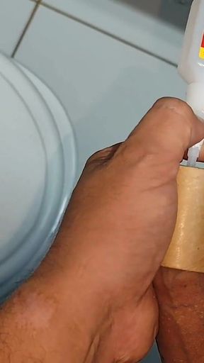 Super Hot Glue Secures the Dick to the Cock Ring.