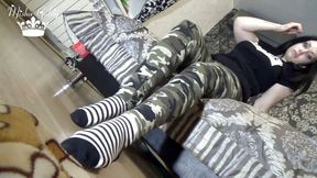 Socks fetish & sexy body tease