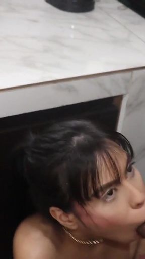 I invite my best friend to my house and we cook together but he sucks my and it comes in my vagina- amateur sex   Clip 1