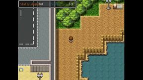 Busty anime girl seduces homeless guys in public