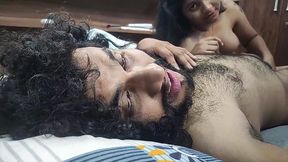 Hot Indian stepmom gives handjob and cock massage to stepson